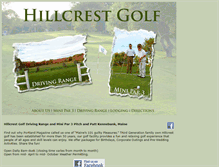 Tablet Screenshot of hillcrestgolf.net